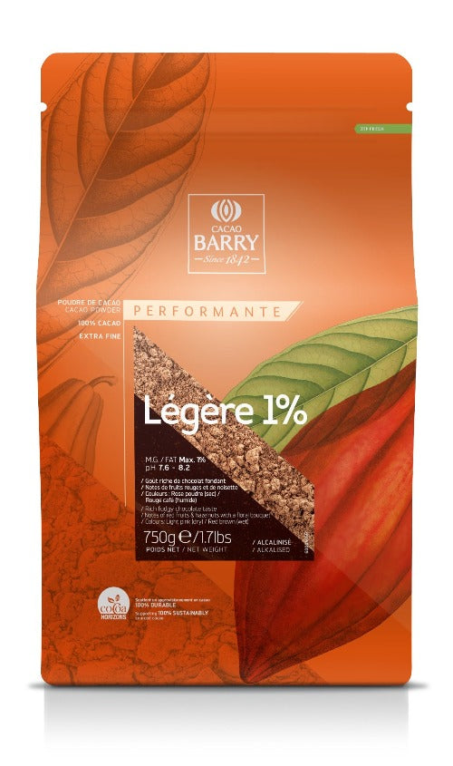 Cocoa powder - Light 1% 750g - 100% cocoa