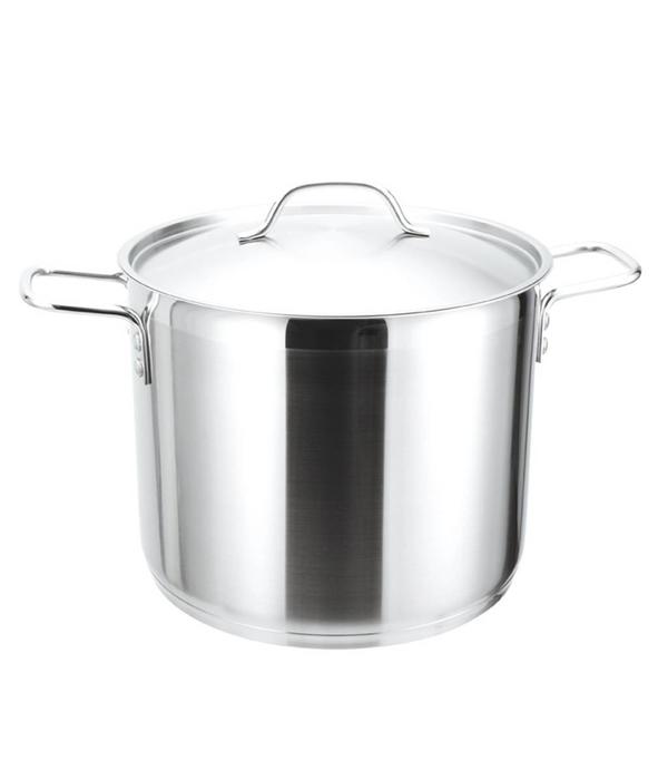 26cm Stainless Steel Soup Pot Stock Cooking Stockpot Heavy Duty Thick Bottom  with Glass Lid