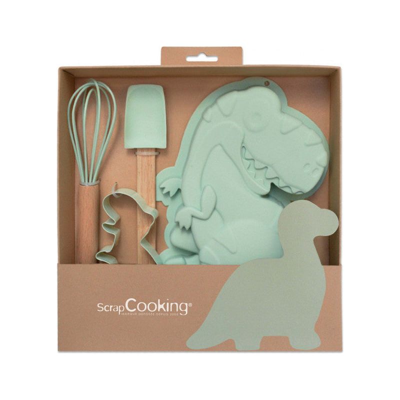 Coffret ustensiles pâtisserie dino    - Scrapcooking - Ensemble d'ustensiles à pâtisserie -  - La Guilde Culinaire