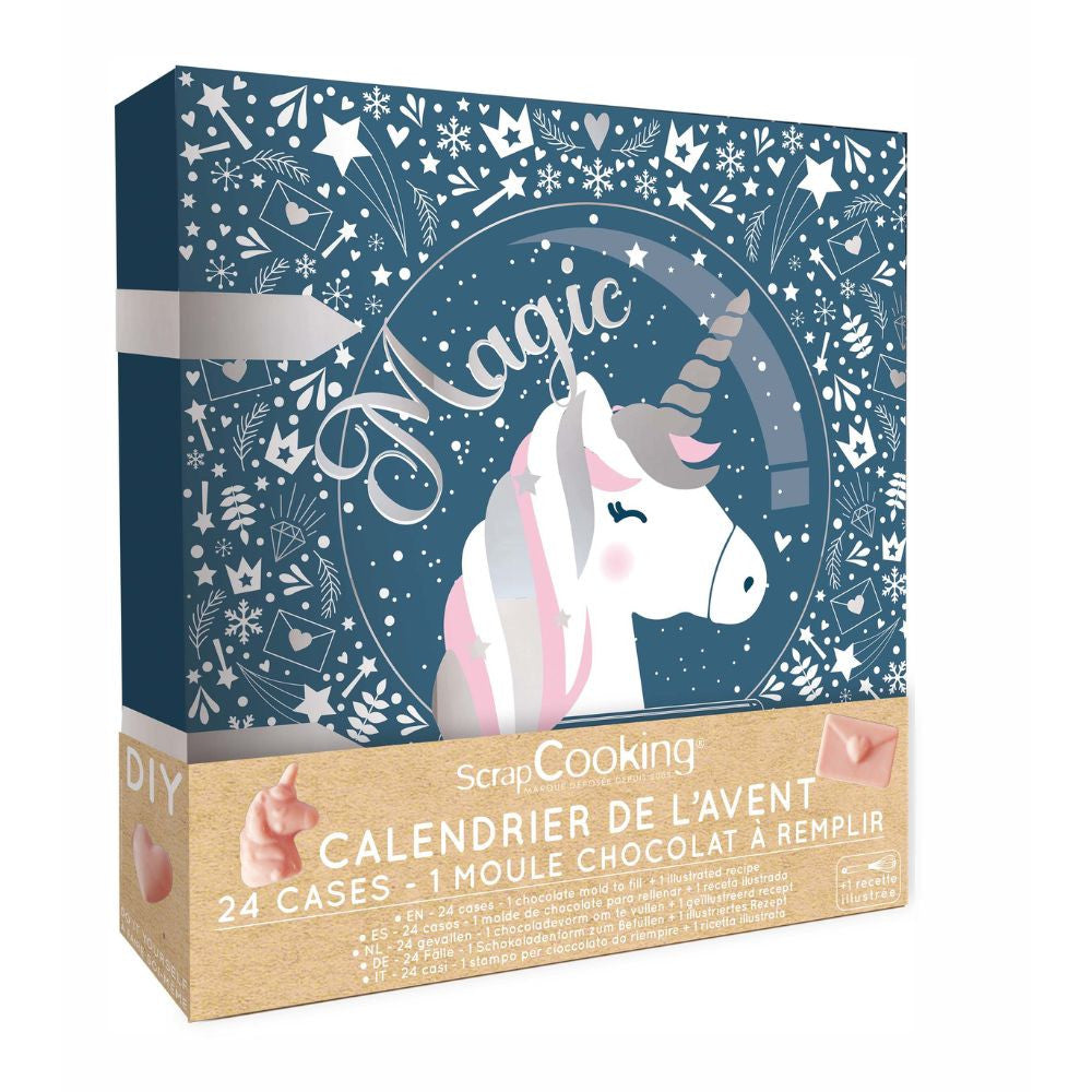 Calendrier de l'avent Licorne pour chocolat à remplir    - Scrapcooking - Calendrier de l'avent -  - La Guilde Culinaire