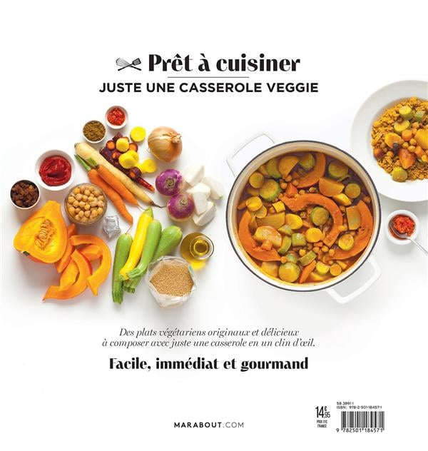 Juste une casserole veggie    - Marabout - Livre de cuisine - 