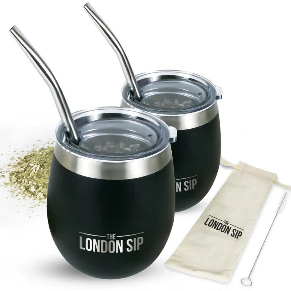 Set de tasse Yerba Mate Noir - The London Sip Company - Yerba mate - YMC8S-B - La Guilde Culinaire