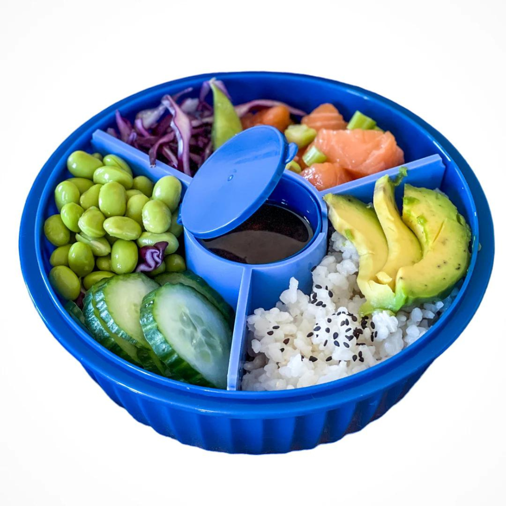 Yumbox – Poke Bowl (3 compartiments) Bleu Hawaii   - Yumbox - Boîte à repas - HBP2023103 - La Guilde Culinaire