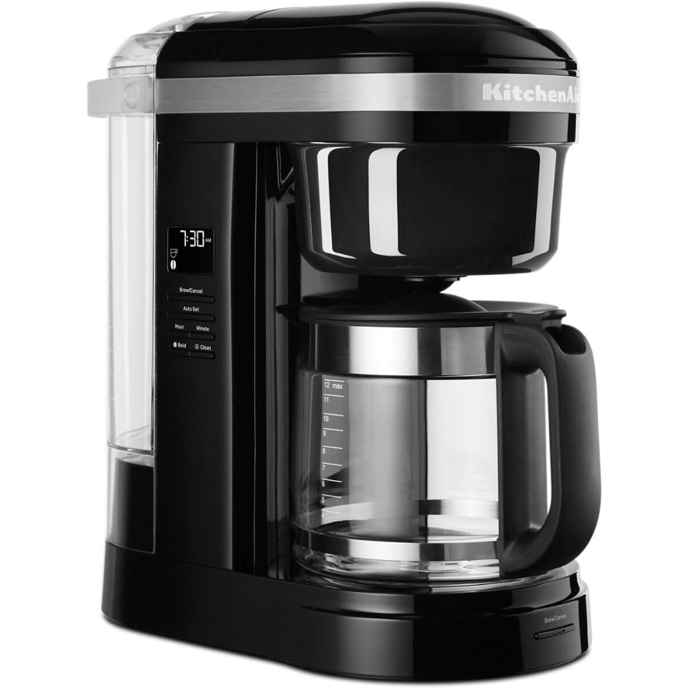 Cafetière avec douchette en spirale de 12 tasses Noir mat   - Kitchenaid - Cafetière à filtre - KCM1208OB - La Guilde Culinaire