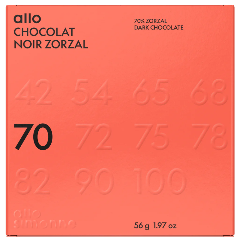 Tablette chocolat Zorzal 70% - République Dominicaine - Allo Simonne - Tablette de chocolat - - La Guilde Culinaire