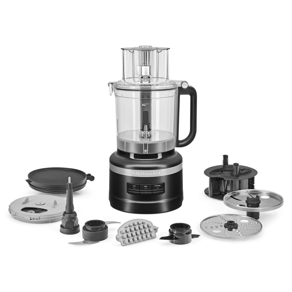 Robot culinaire de 13 tasses avec kit de découpe en dés - KitchenAid Noir Mat   - Kitchenaid - Robot mélangeur - KFP1319BM - La Guilde Culinaire