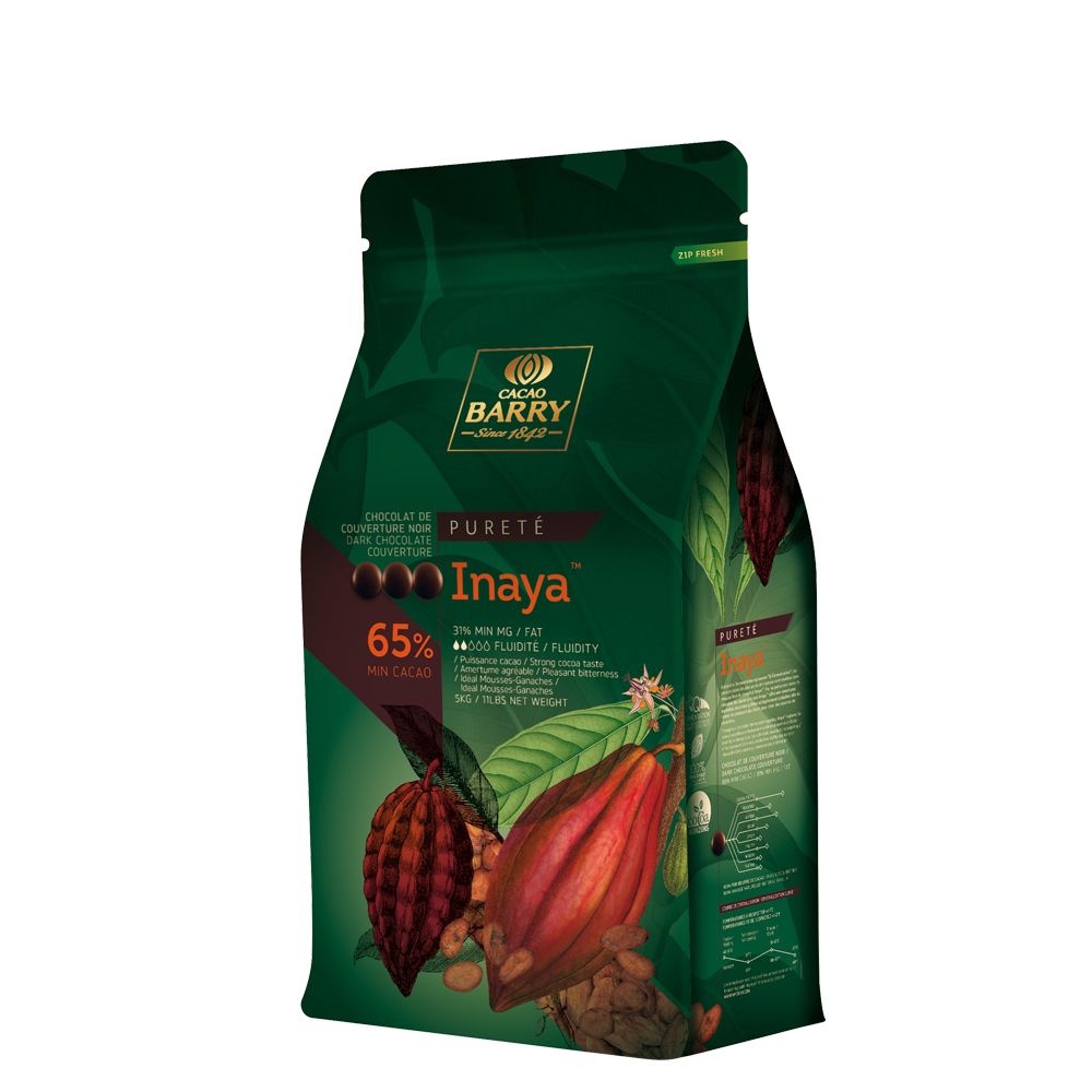 Chocolat Inaya 65% cacao 5kg   - Cacao Barry - Chocolat noir - CHD-S65INAY-CA-U77 - La Guilde Culinaire