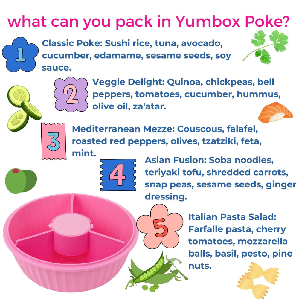 Yumbox – Poke Bowl (3 compartiments)    - Yumbox - Boîte à repas -  - La Guilde Culinaire