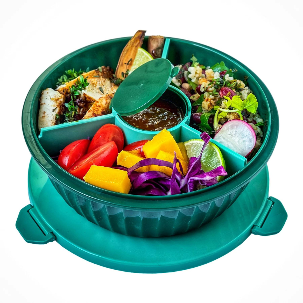 Yumbox – Poke Bowl (3 compartiments) Vert Kale   - Yumbox - Boîte à repas - KGP2023103 - La Guilde Culinaire