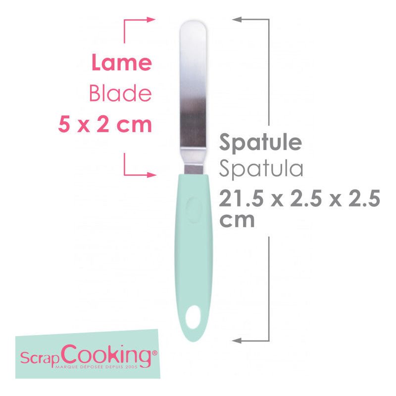 Mini spatule coudée en inox    - Scrapcooking - Outil de modelage -  - La Guilde Culinaire