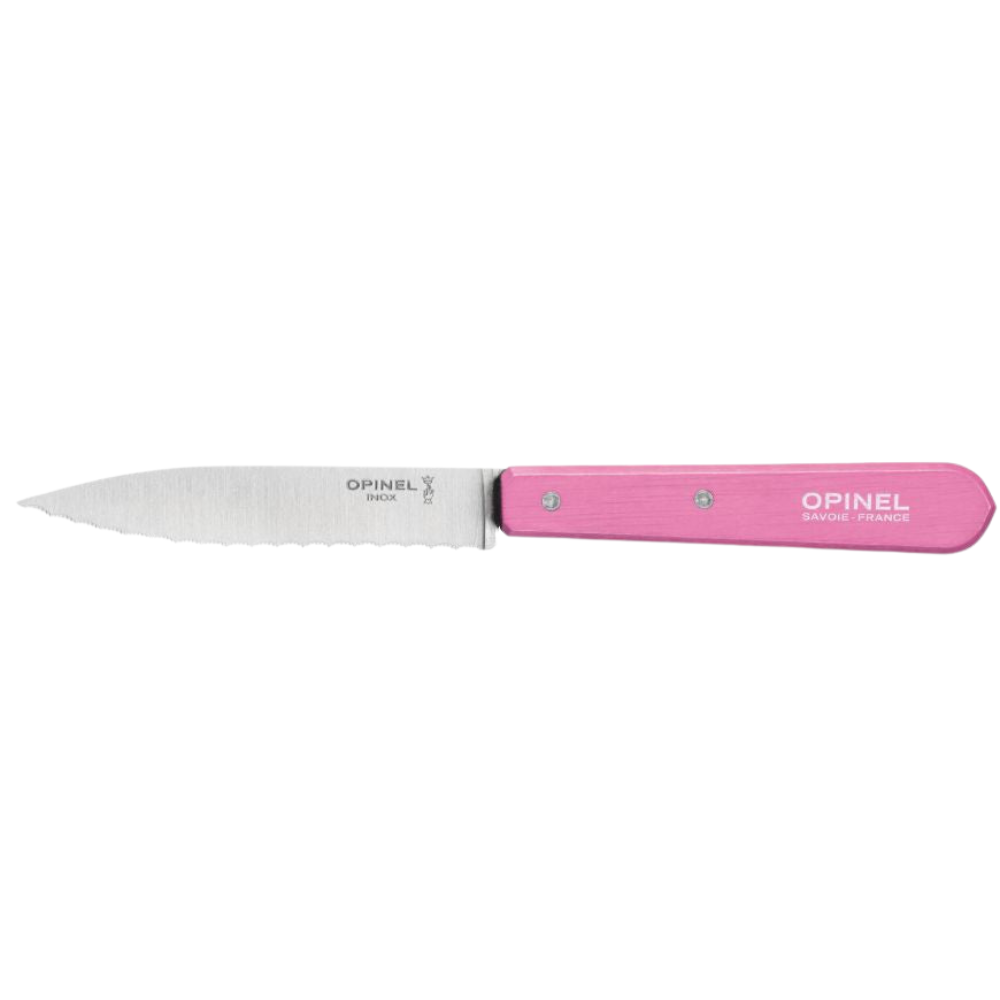 Opinel - Couteau cranté N°113 hêtre Rose   - Opinel - Couteau d'office - 002036 - La Guilde Culinaire