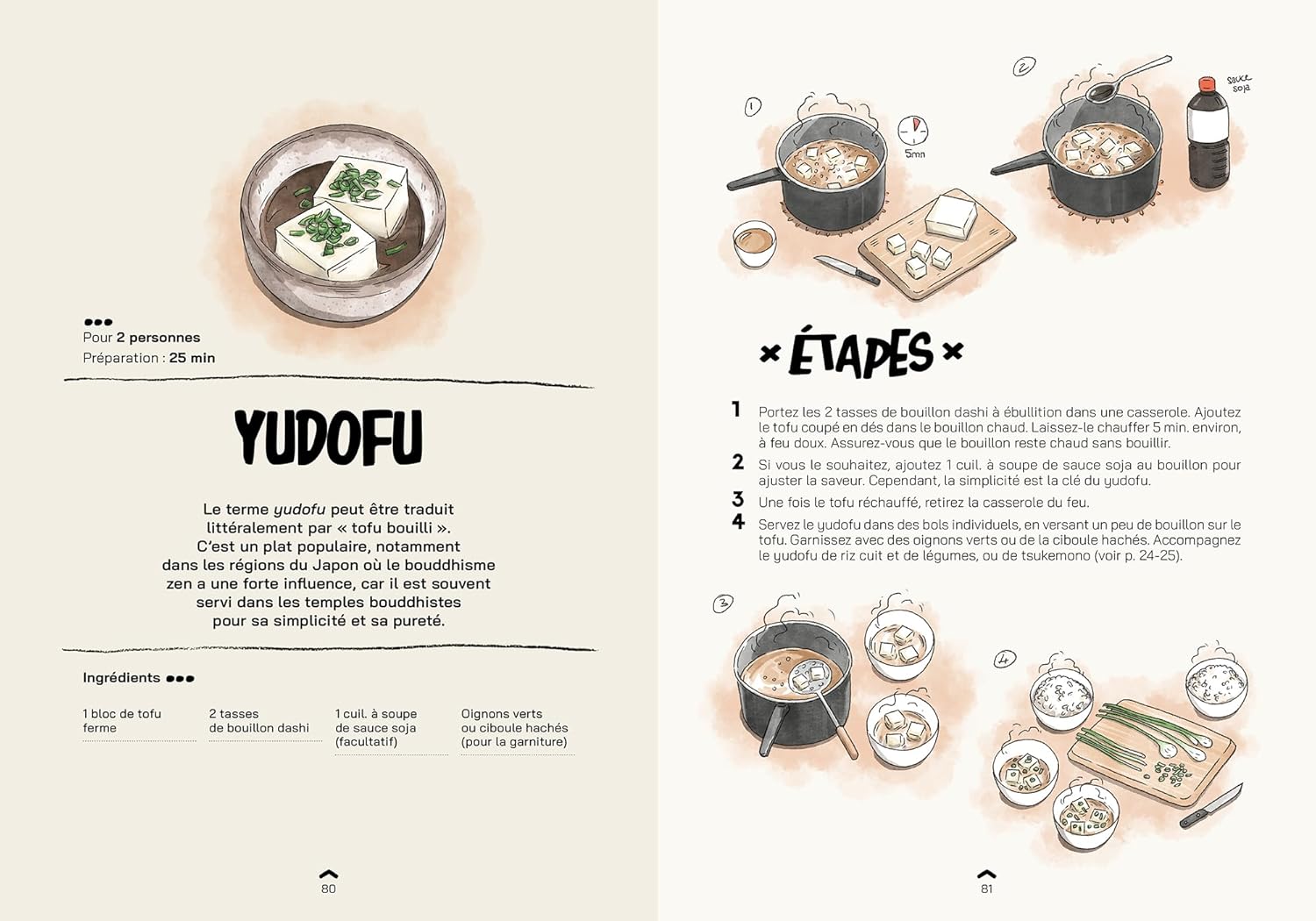 Recettes japonaises en 4 étapes    - Hachette Ed. - Livre de cuisine -  - La Guilde Culinaire