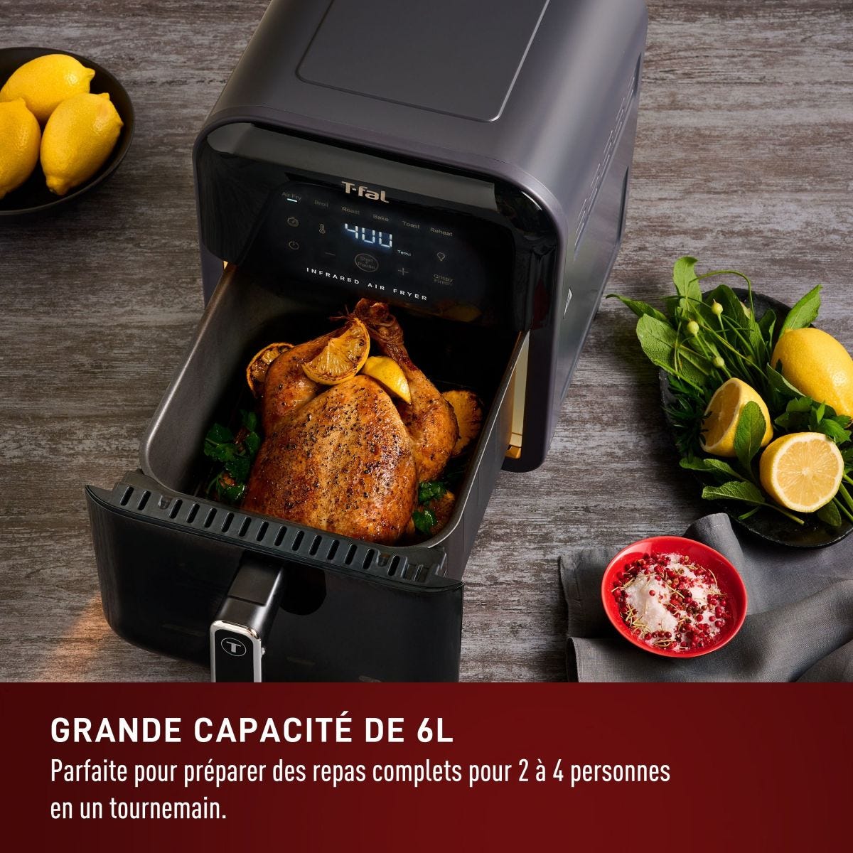 T-fal Friteuse à air infrarouge 7-en-1 6L/6.3QT    - T-fal - Air fryer -  - La Guilde Culinaire