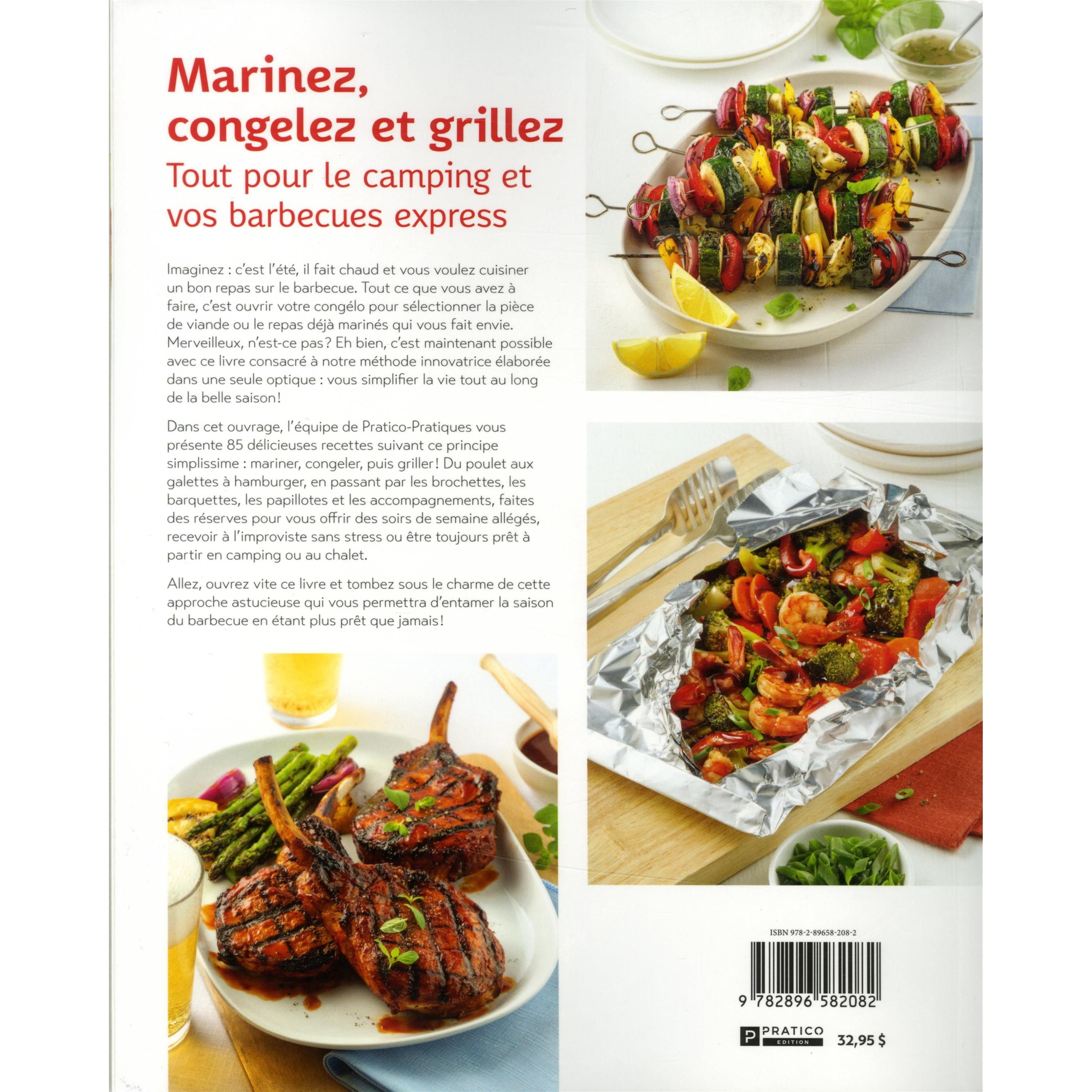 Marinez, congelez et grillez : tout pour le camping et vos barbecues express    - Pratico Ed. - Livre de cuisine -  - La Guilde Culinaire