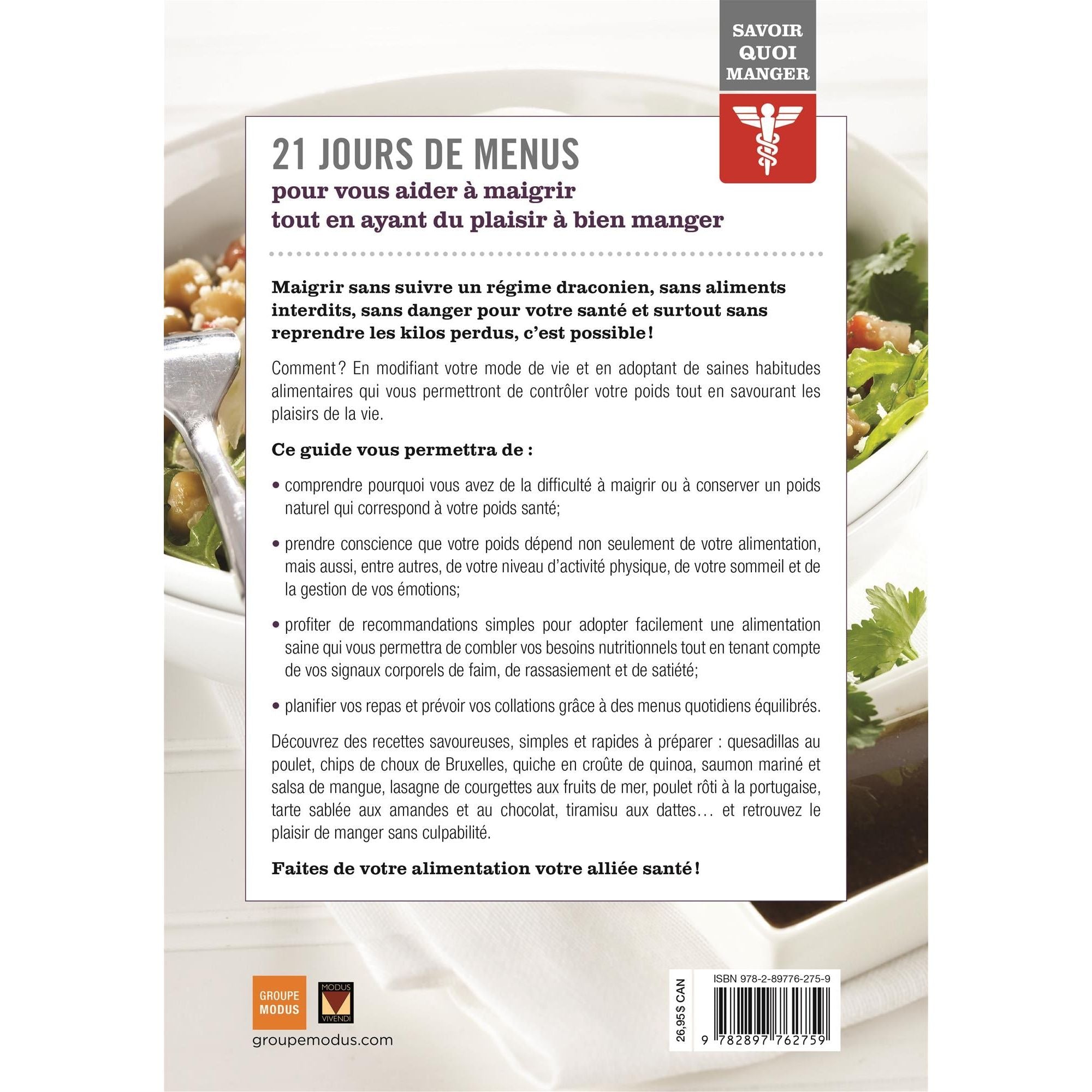 Savoir quoi manger - Maigrir    - Modus Vivendi Ed. - Livre de cuisine -  - La Guilde Culinaire