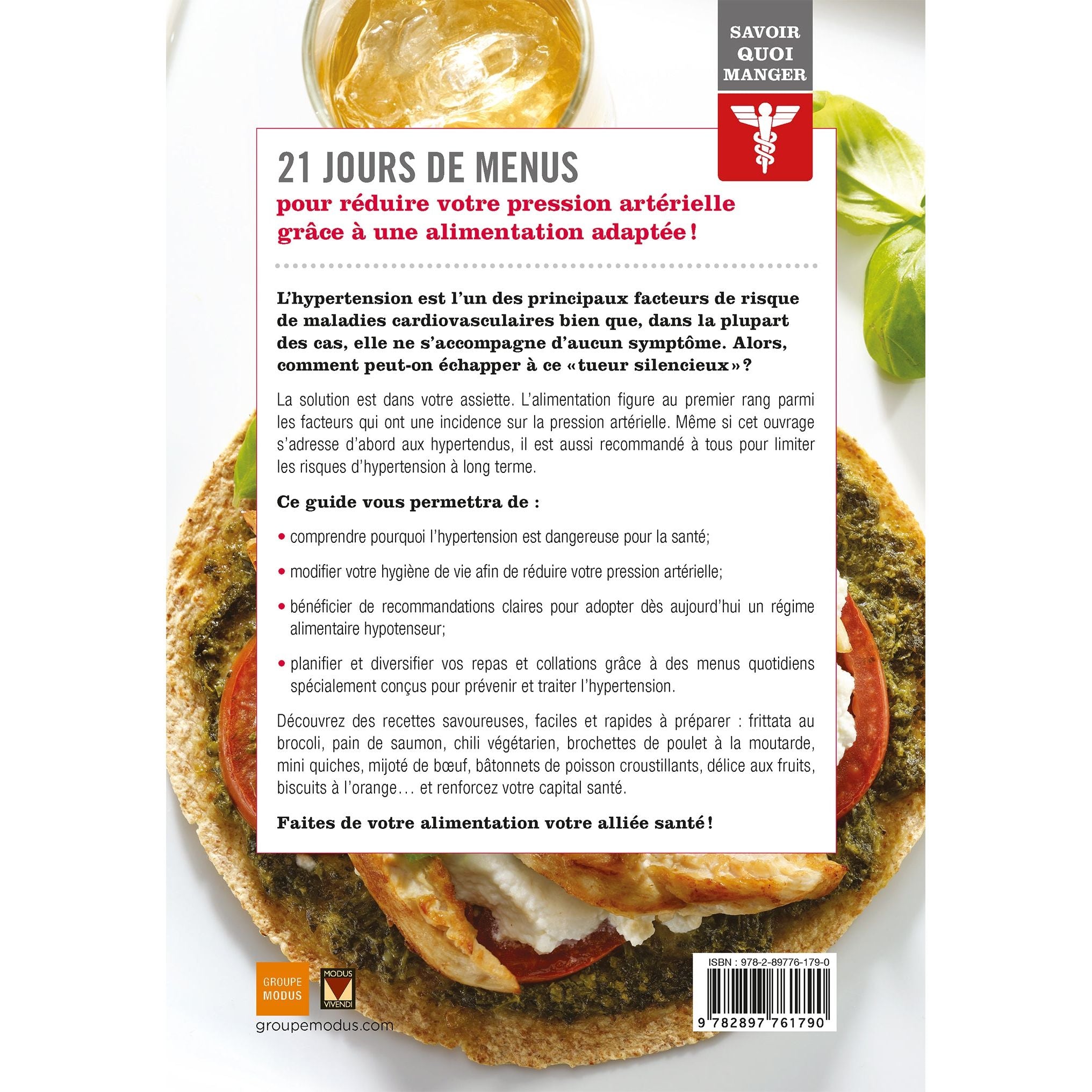 Savoir quoi manger - Hypertension    - Modus Vivendi Ed. - Livre de cuisine -  - La Guilde Culinaire