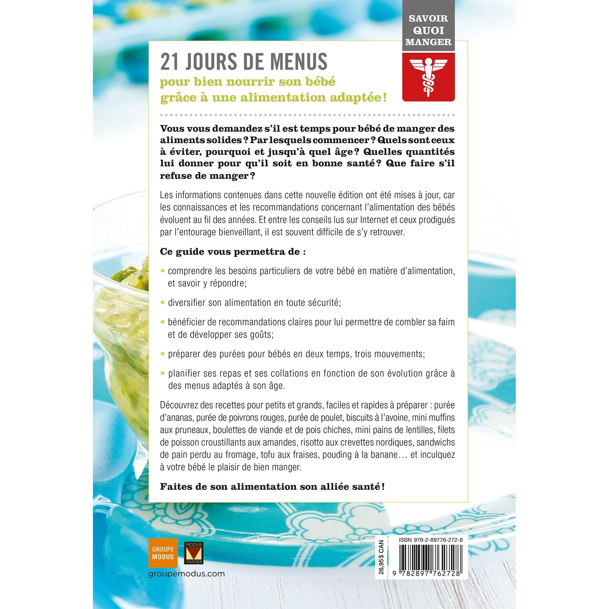 Savoir quoi manger - Bébés    - Modus Vivendi Ed. - Livre de cuisine -  - La Guilde Culinaire