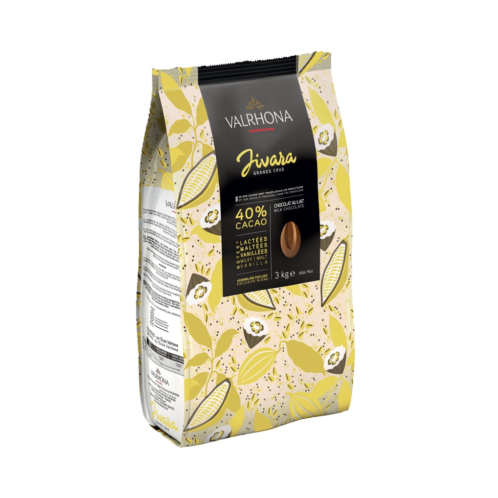 Chocolat au lait à Pâtisser Jivara 40%, Valrhona 3 kg / 6.61lbs - Valrhona - Chocolat au lait - 883027 - La Guilde Culinaire