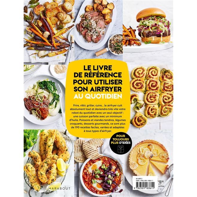 Airfryer : La friteuse qui cuit tout tout tout - 190 recettes avec très peu d'huile    - Marabout - Livre de cuisine -  - La Guilde Culinaire