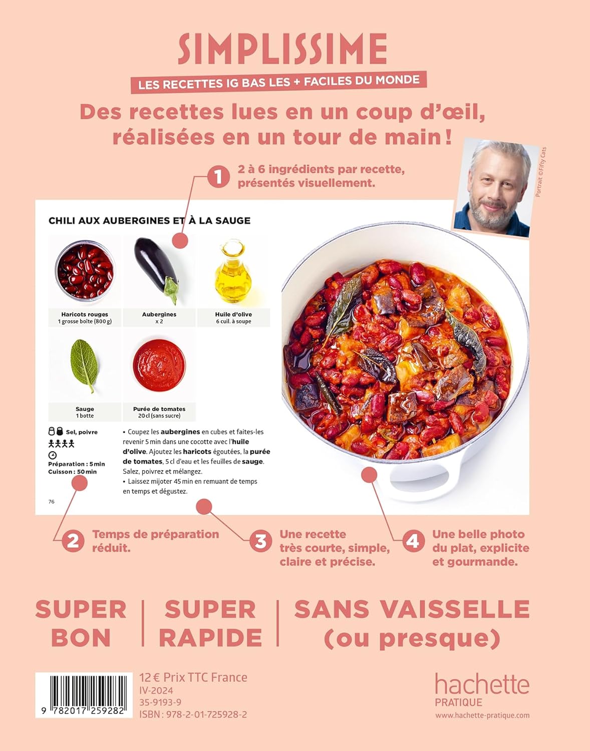 Simplissime : Les recettes ig bas les + faciles du monde    - Hachette Ed. - Livre de cuisine - 