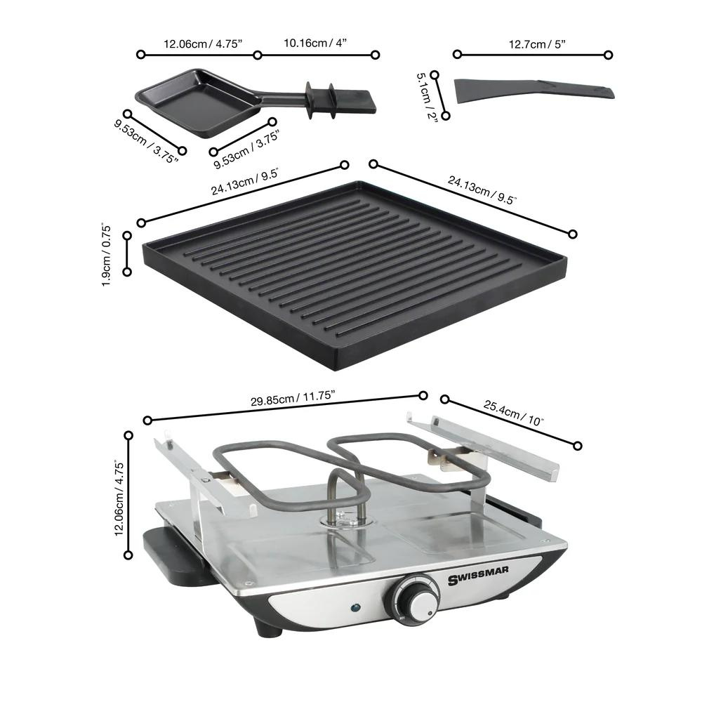 Appareil à raclette, Dessus antiadhésif en aluminium, 4 personnes - Swissmar    - Swissmar - Appareil à raclette -  - La Guilde Culinaire