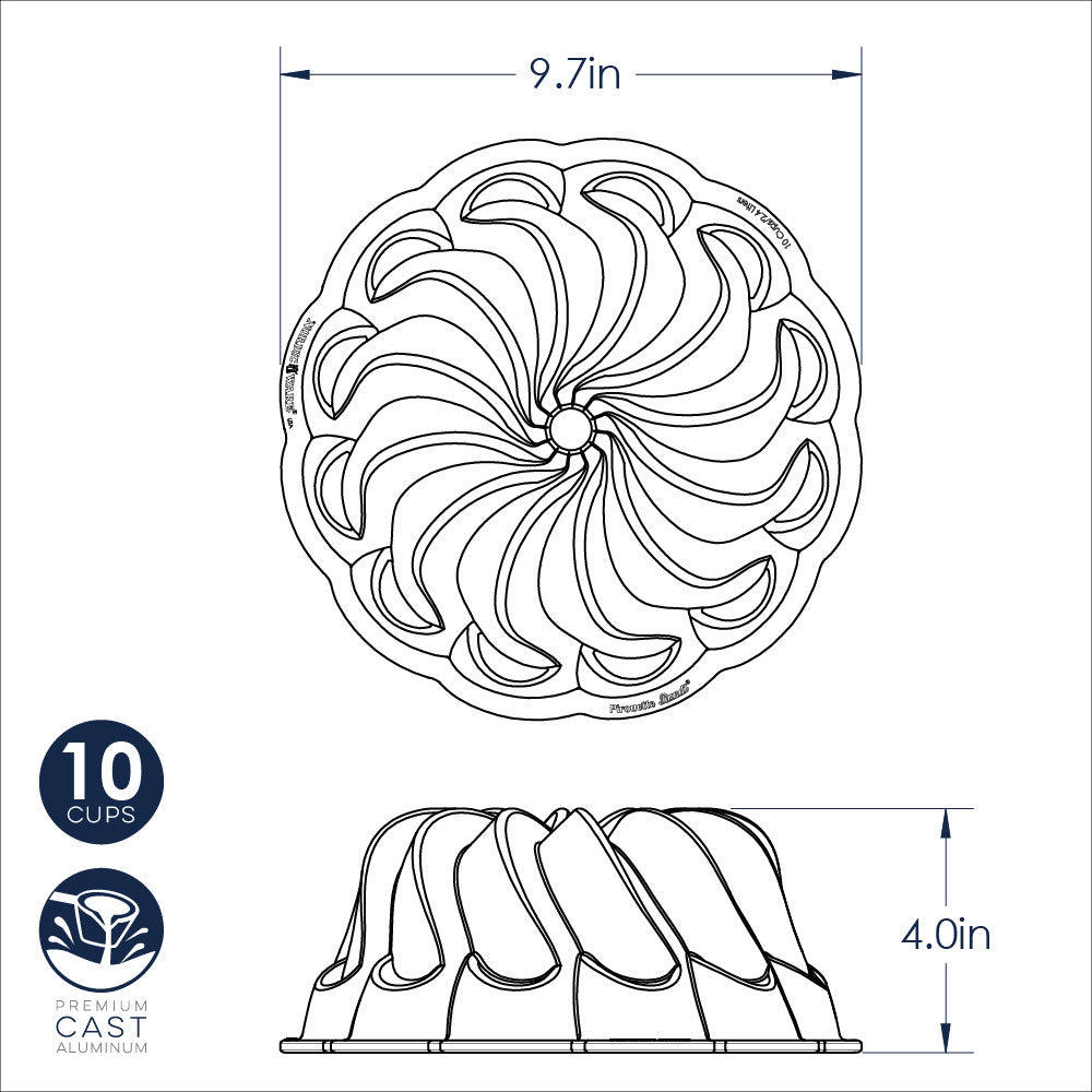 Moule à Bundt Pirouette    - Nordic Ware - Moule à gâteaux -  - La Guilde Culinaire