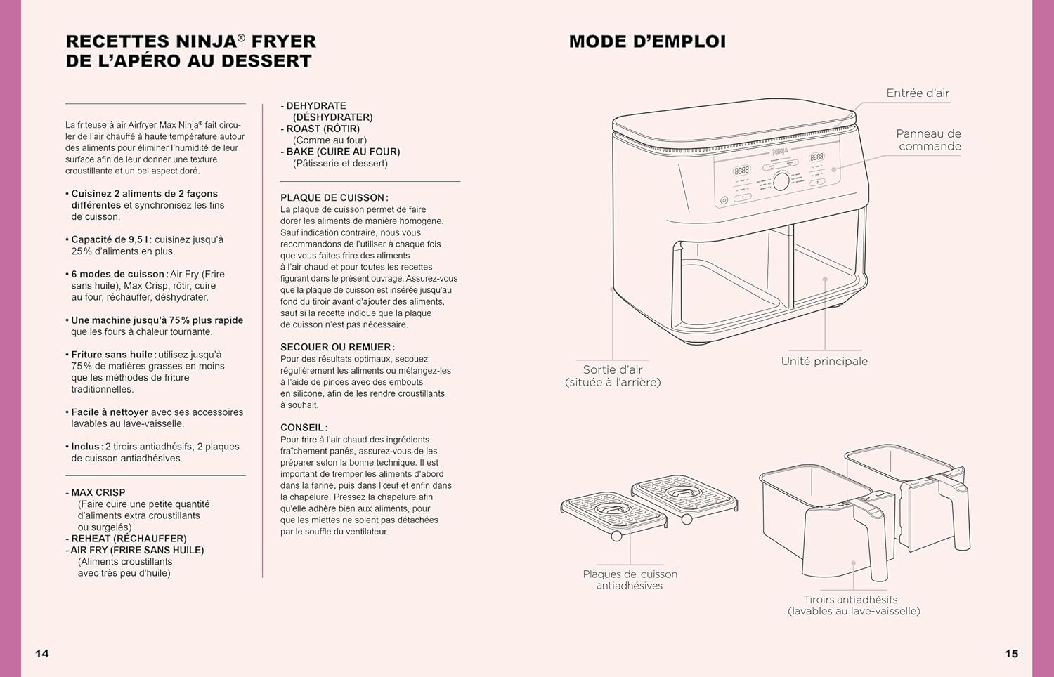 Ninja : On peut tout faire au Airfryer ! - Hachette Ed. - Livre de pâtisserie - - La Guilde Culinaire