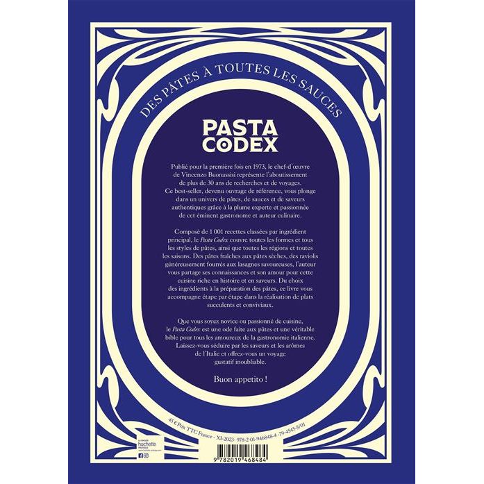 Pasta Codex    - Hachette Ed. - Livre de cuisine -  - La Guilde Culinaire