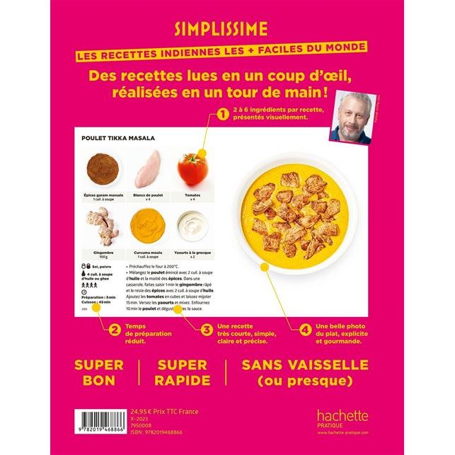 Simplissime : les recettes indiennes les + faciles du monde    - Hachette Ed. - Livre de cuisine -  - La Guilde Culinaire