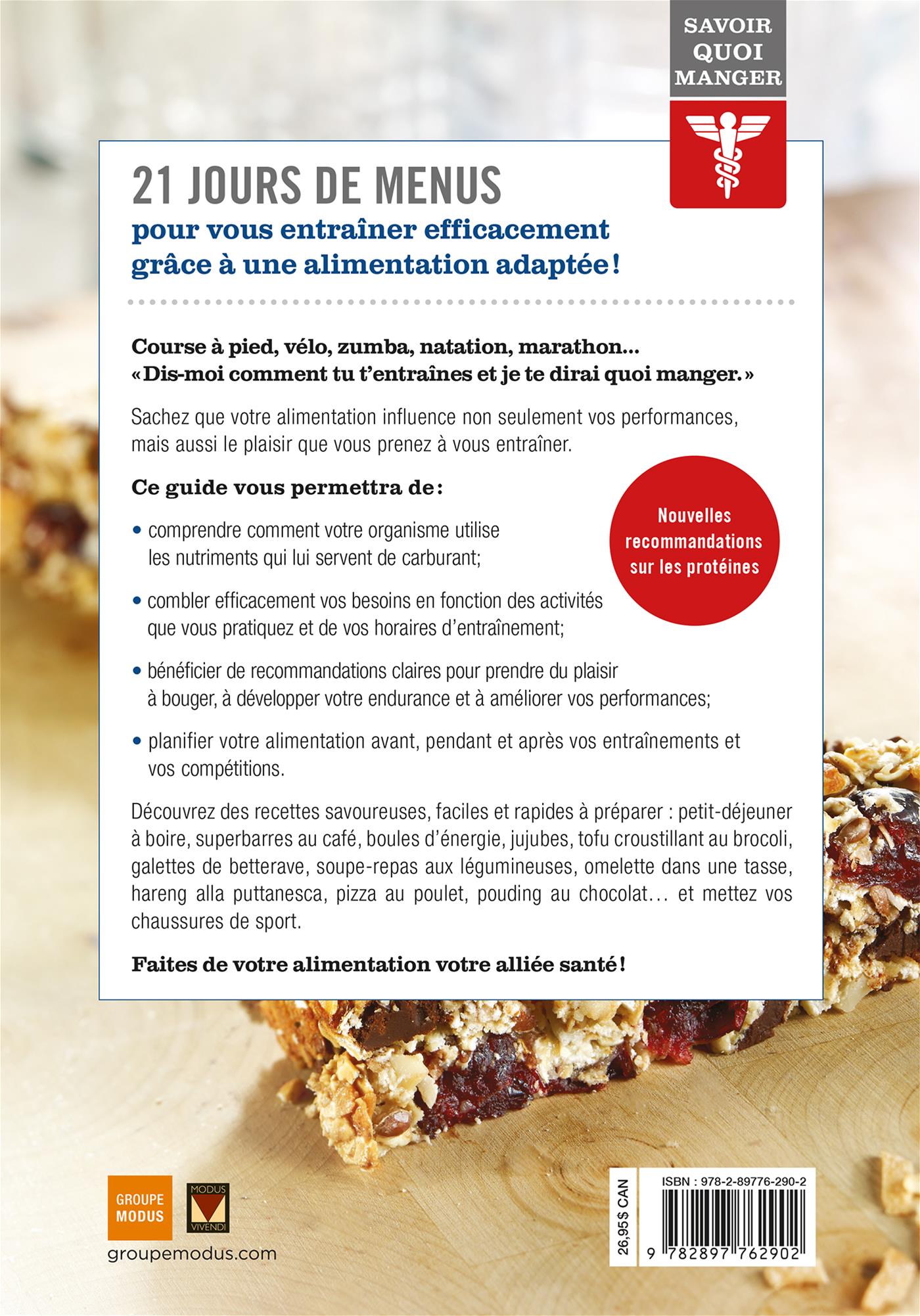 Savoir quoi manger – Nutrition sportive [Nouvelle édition]    - Modus Vivendi Ed. - Livre de cuisine -  - La Guilde Culinaire