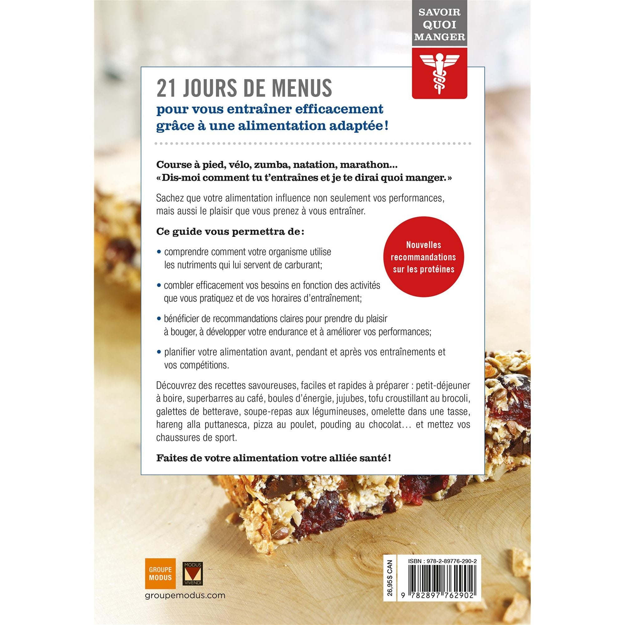 Savoir quoi manger – Nutrition sportive [Nouvelle édition]    - Modus Vivendi Ed. - Livre de cuisine -  - La Guilde Culinaire