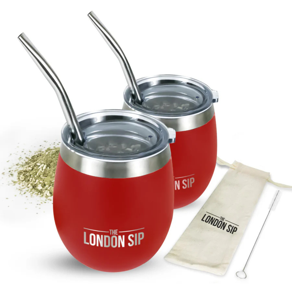 Set de tasse Yerba Mate Rouge - The London Sip Company - Yerba mate - YMC8S-R - La Guilde Culinaire