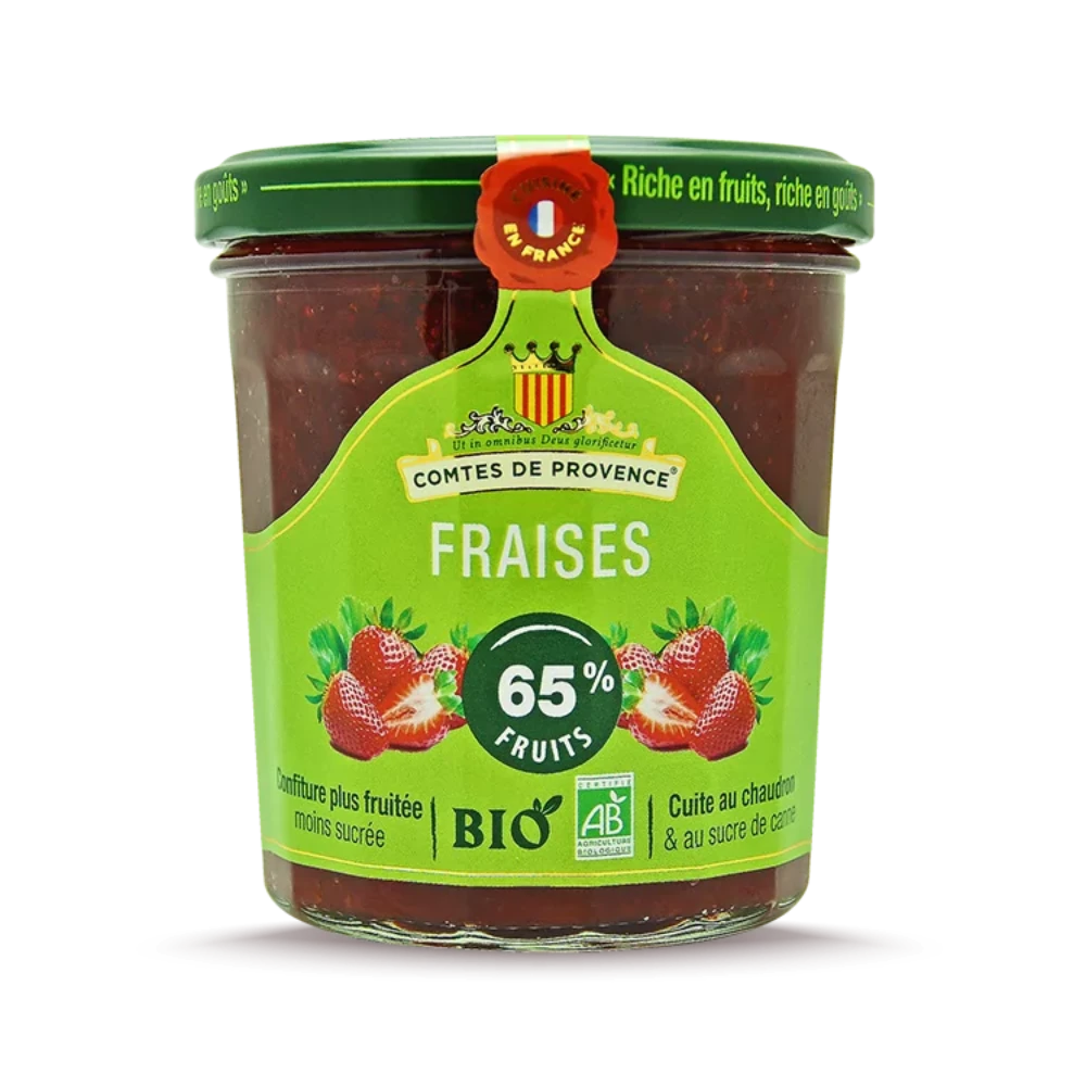 Confiture de Fraises BIO 320 ml / 10,8 oz  - Comtes de Provence