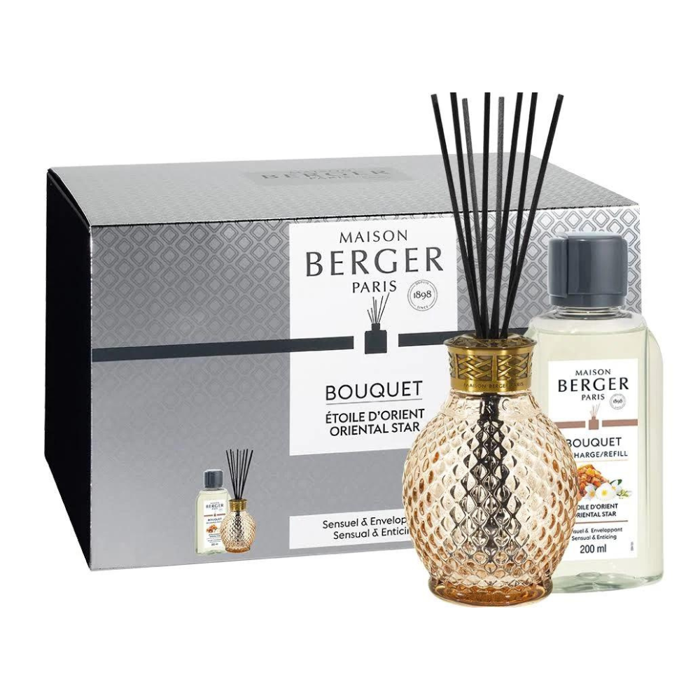 Coffret bouquet parfumé Originelle couleur miel    - Maison Berger Paris - Parfums d'ambiance -  - La Guilde Culinaire