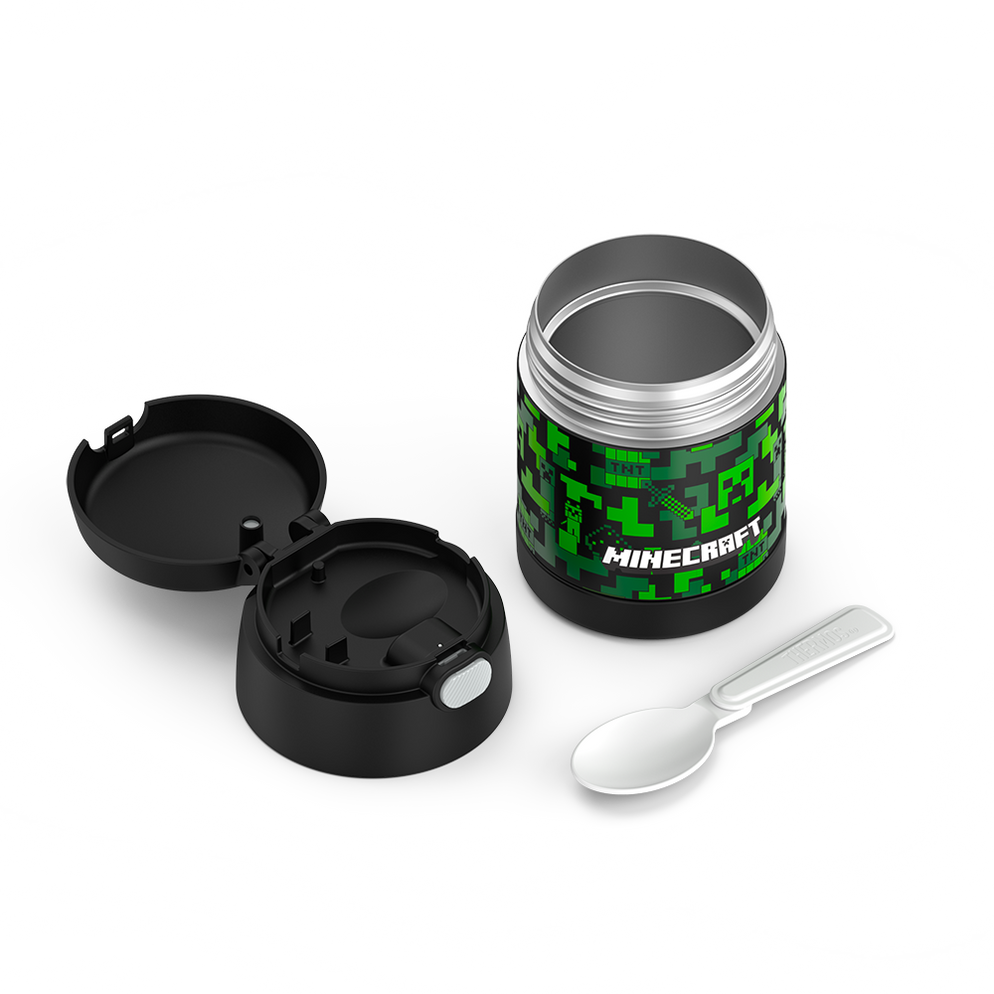 Contenant alimentaire FUNtainer avec cuillère 10oz (290 ml) - Minecraft    - Thermos - Contenant pour aliment - 