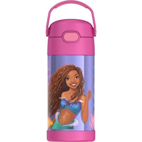 Bouteille d'eau funtainer avec paille 12oz - La petite Sirène !    - Thermos - Bouteille d'eau -  - La Guilde Culinaire