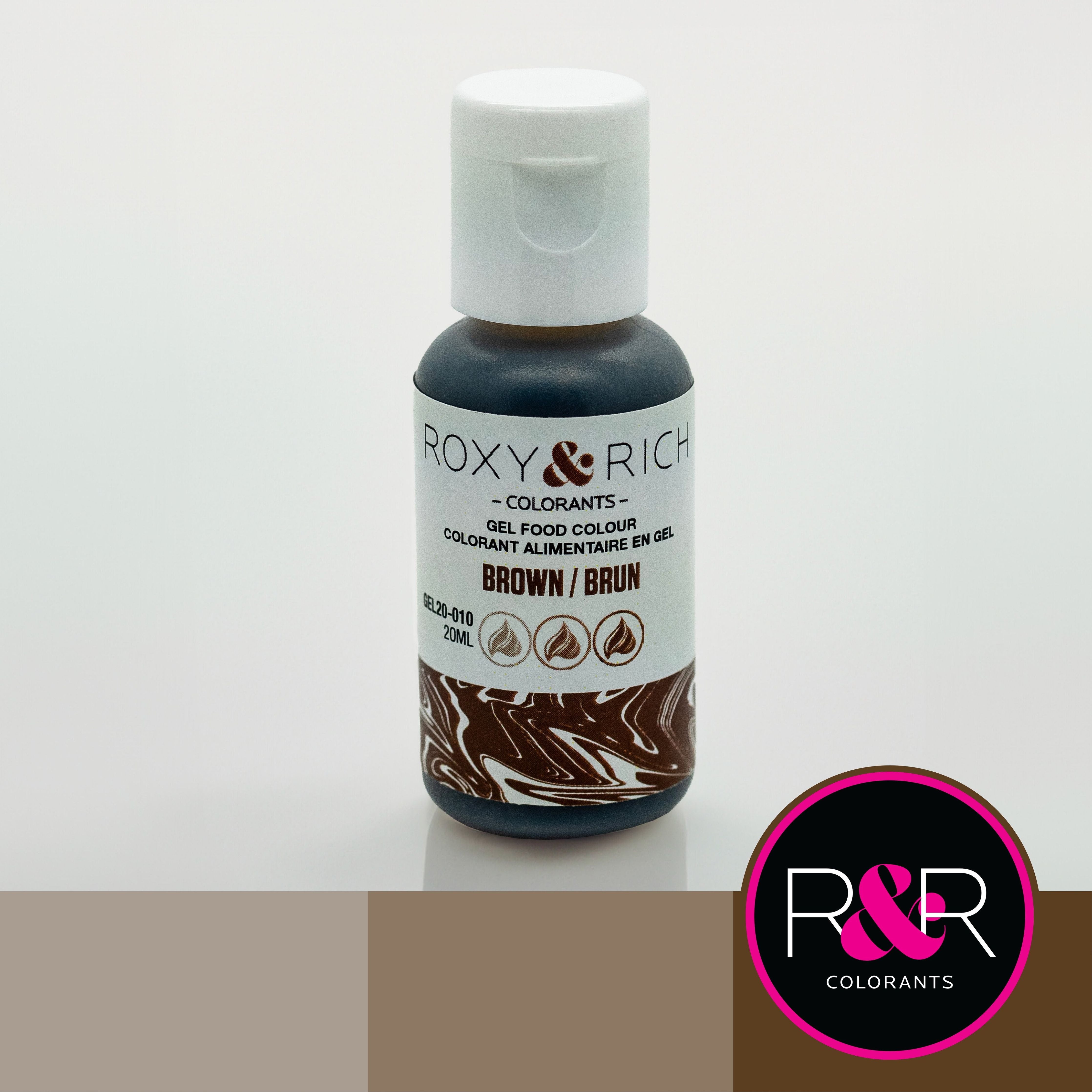 Gel colorant - Brun (20ml)    - Roxy & Rich - Colorant alimentaire -  - La Guilde Culinaire