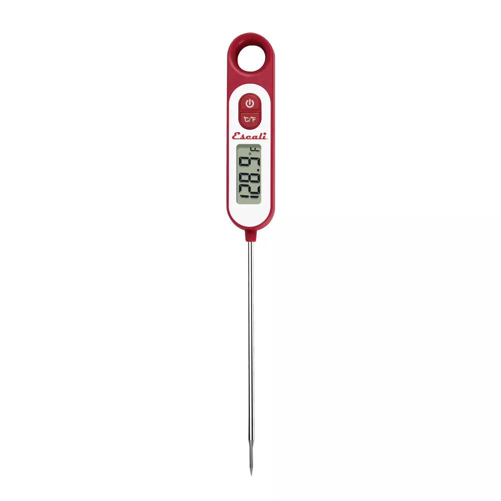 Thermomètre numérique à longue tige Rouge   - Escali - Thermomètre à bonbon et friture - DH9-R - La Guilde Culinaire