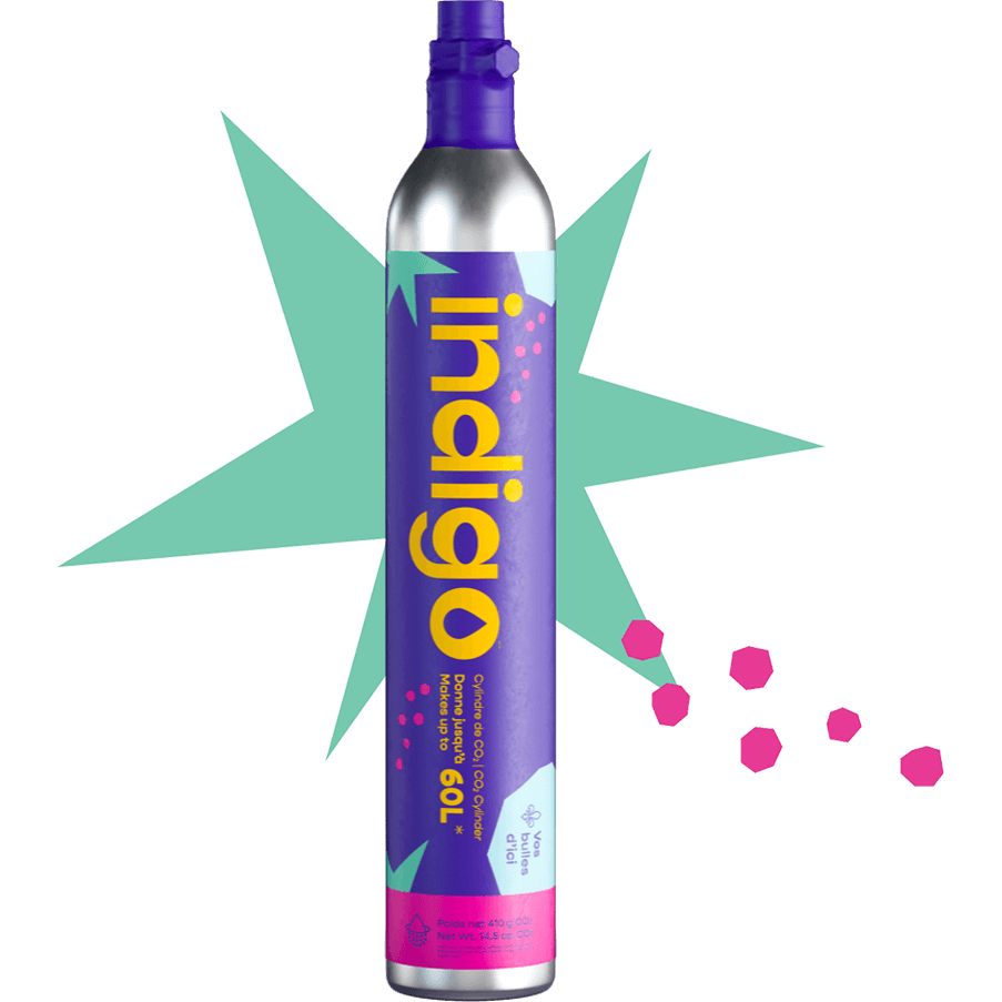 Cylindre de remplacement CO2 Indigo Soda  (RAMASSAGE BOUTIQUE)    - Indigo Soda - Cartouche de CO2 -  - La Guilde Culinaire