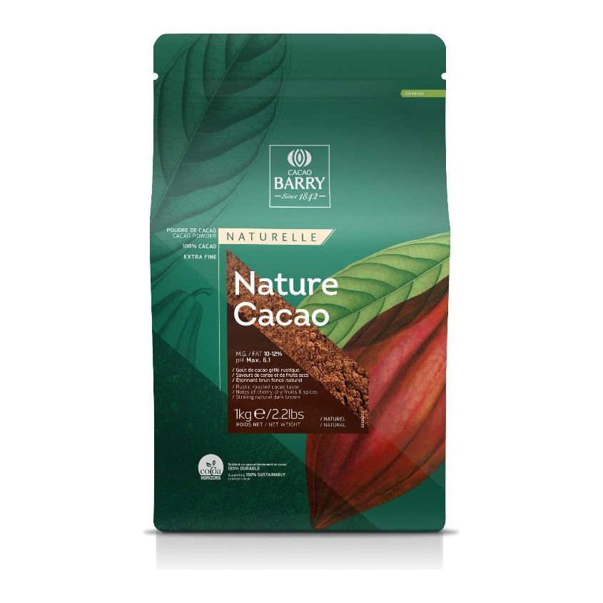 Poudre de cacao - Nature Cacao 1kg - 100% cacao    - Cacao Barry - Poudre de cacao -  - La Guilde Culinaire