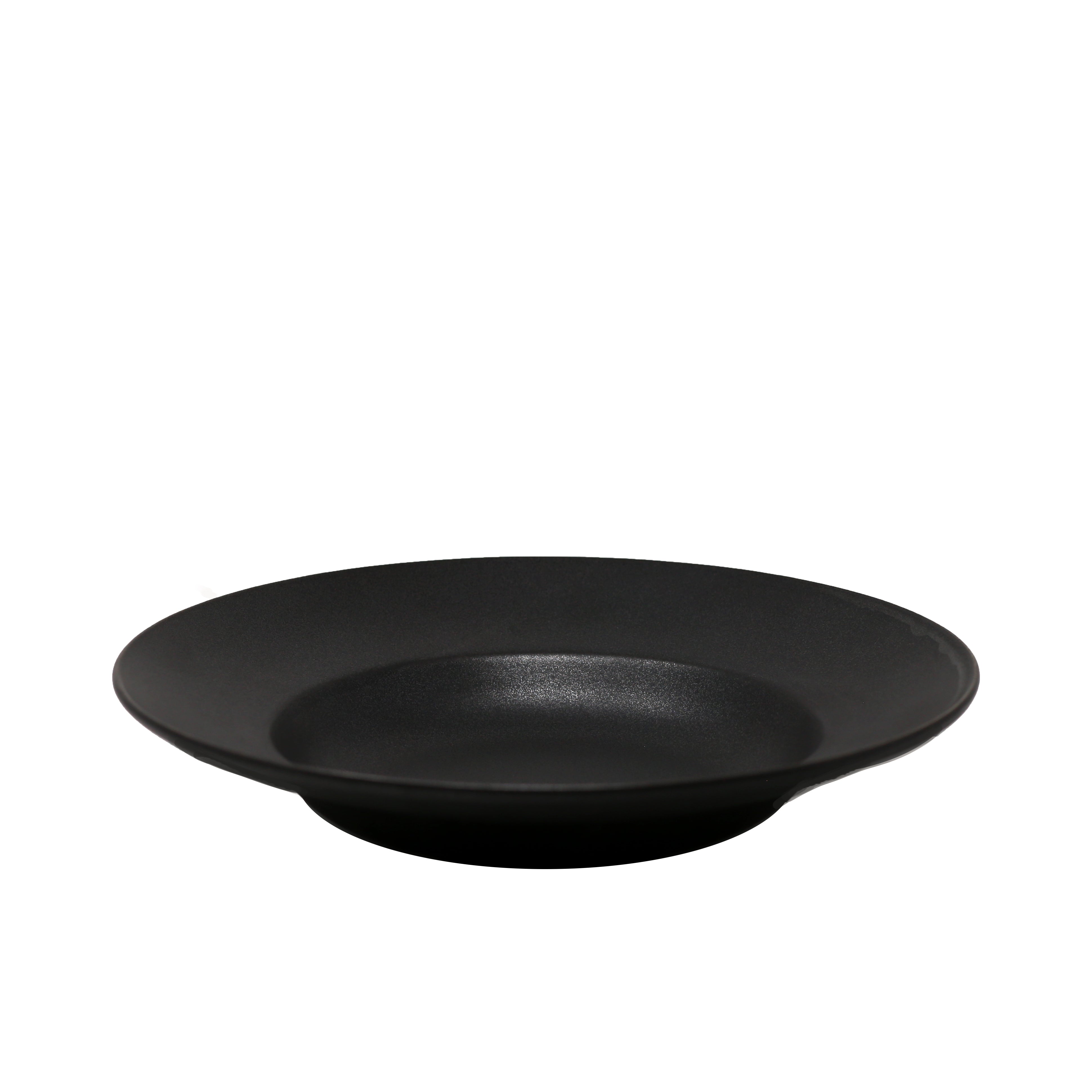 Assiette à pâtes profonde noir 10.4"    - Planet Tableware - Assiette -  - La Guilde Culinaire