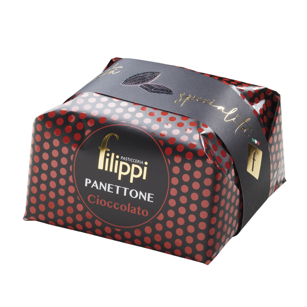 Panettone au Chocolat 500g    - Filippi Pâtisserie - Panettone -  - La Guilde Culinaire