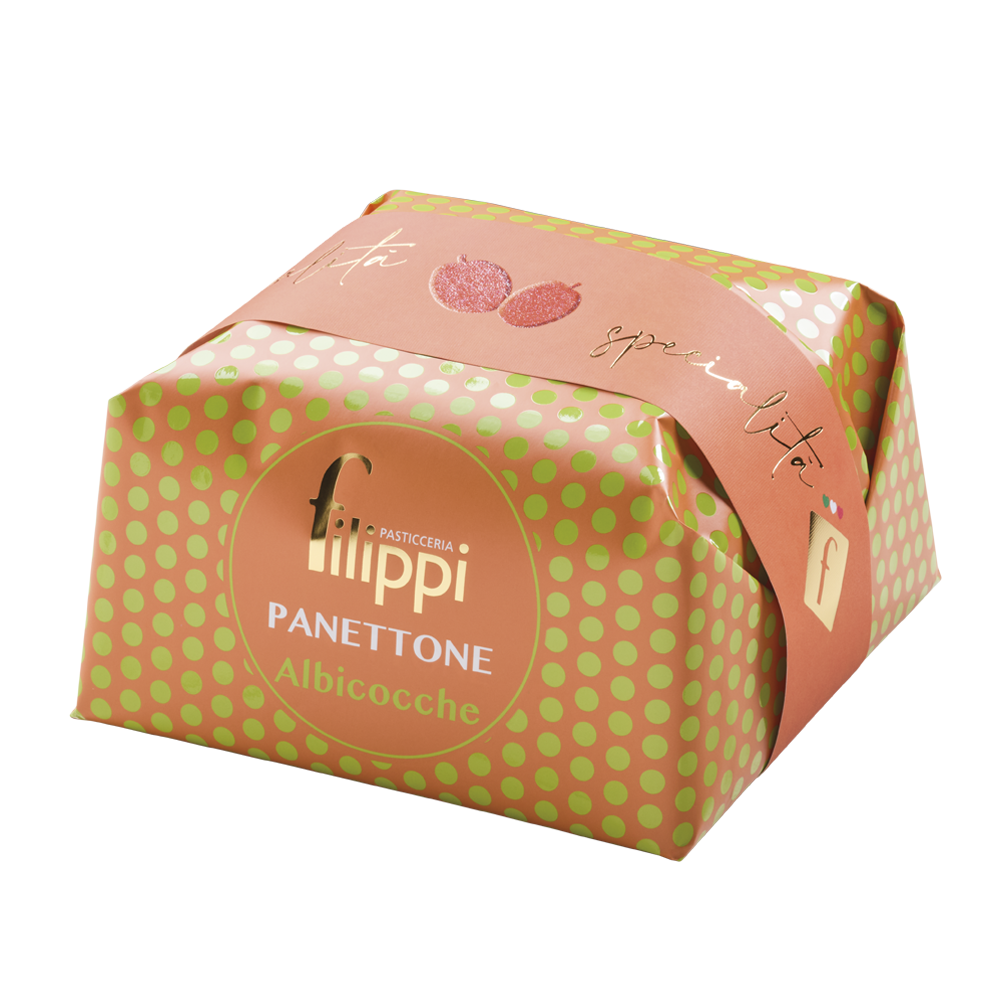 Panettone aux abricots 500g    - Filippi Pâtisserie - Panettone -  - La Guilde Culinaire