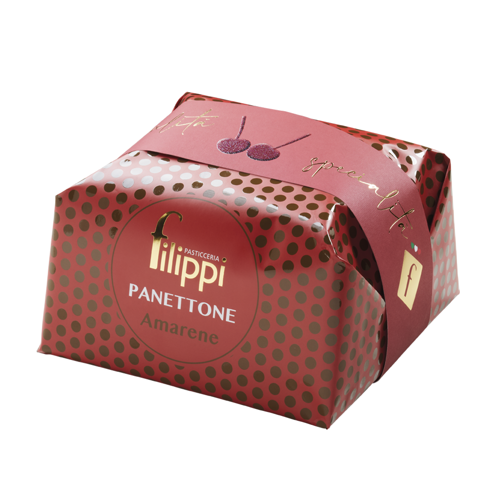 Panettone aux griottes confites 500g    - Filippi Pâtisserie - Panettone -  - La Guilde Culinaire