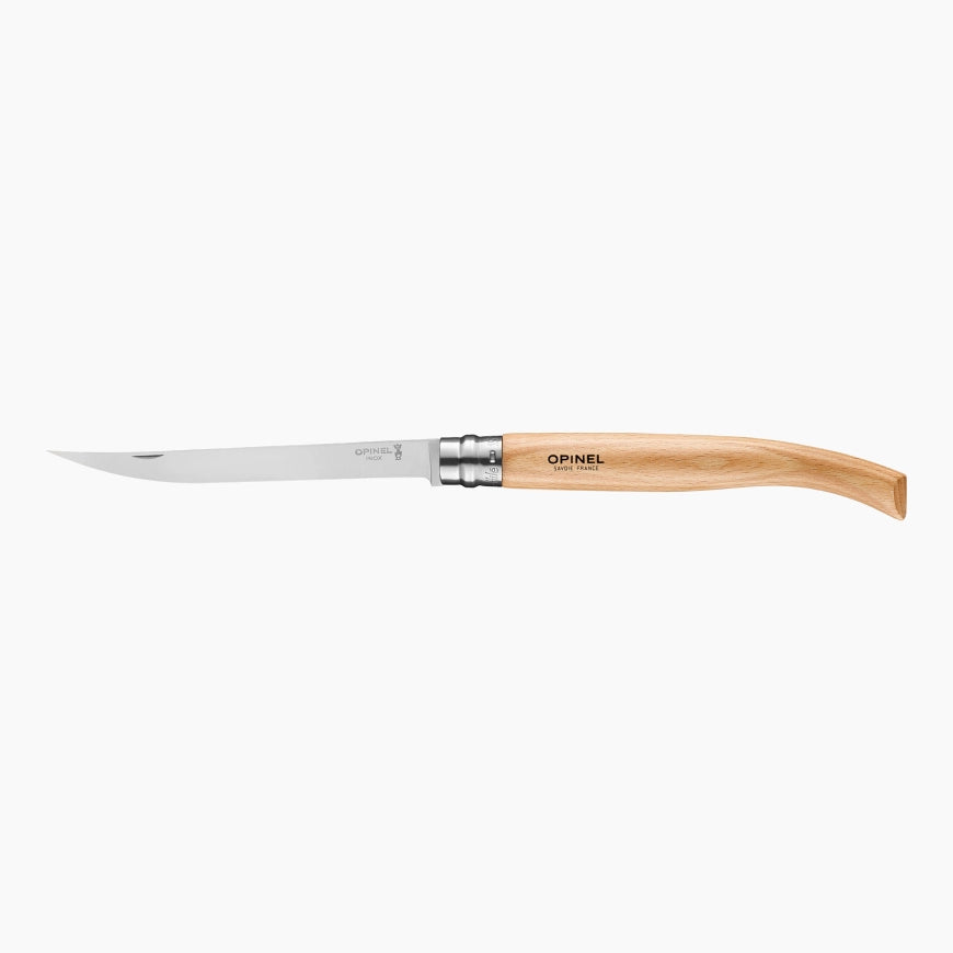 Opinel - N°15 Couteau Effilé Hêtre    - Opinel - Couteau parallèle -  - La Guilde Culinaire