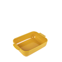 APPOLIA - Plat four céramique rectangle jaune safran satin 25 cm - 10in    - Peugeot - Plat pour four -  - La Guilde Culinaire