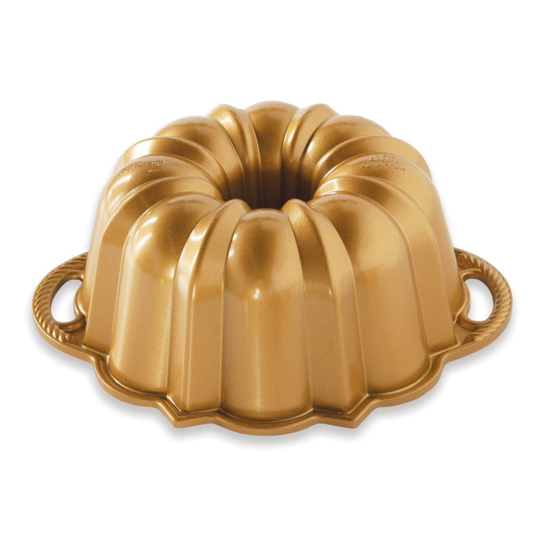 Petit Moule à gâteau Bundt Original Gold avec poignées    - Nordic Ware - Moule à gâteaux - 