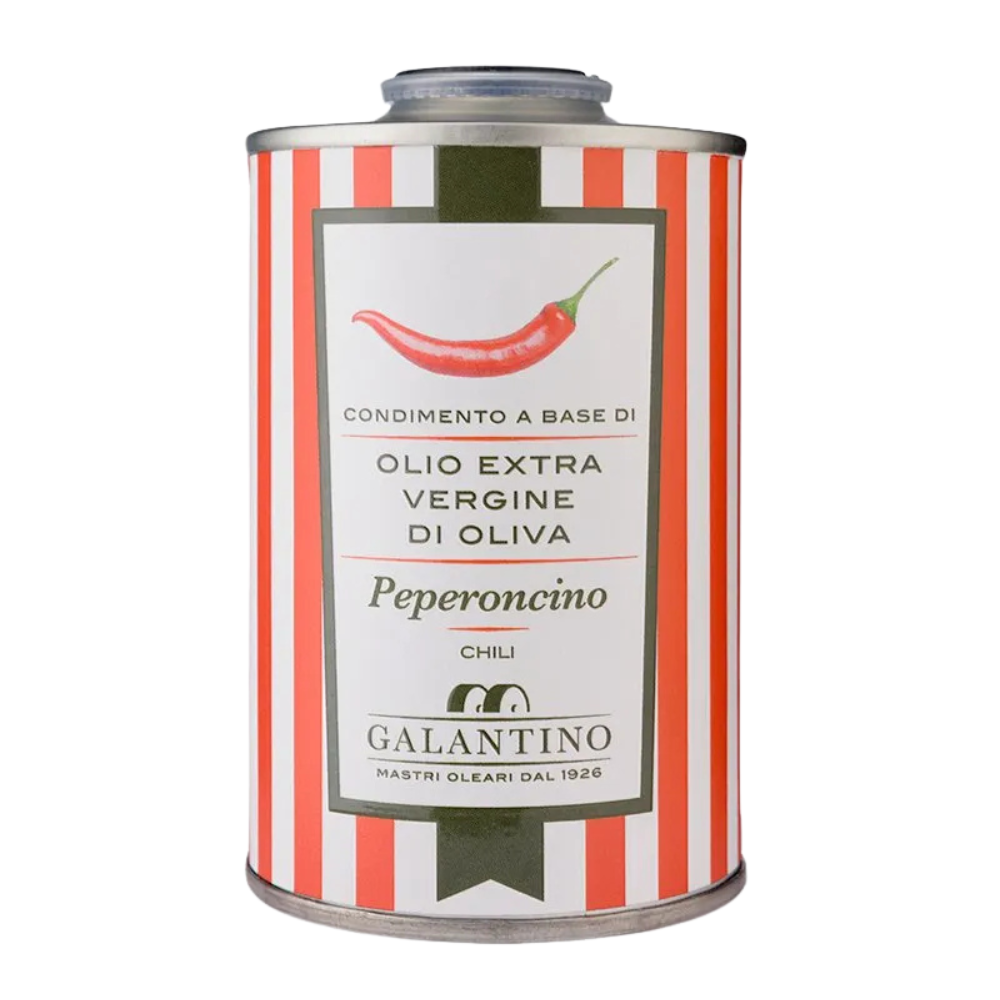 Huile d'olive extra vierge au Peperoncino 250ml Galantino Bidon 250 ml - Galantino - Huile d'olive - GLAT250P - La Guilde Culinaire