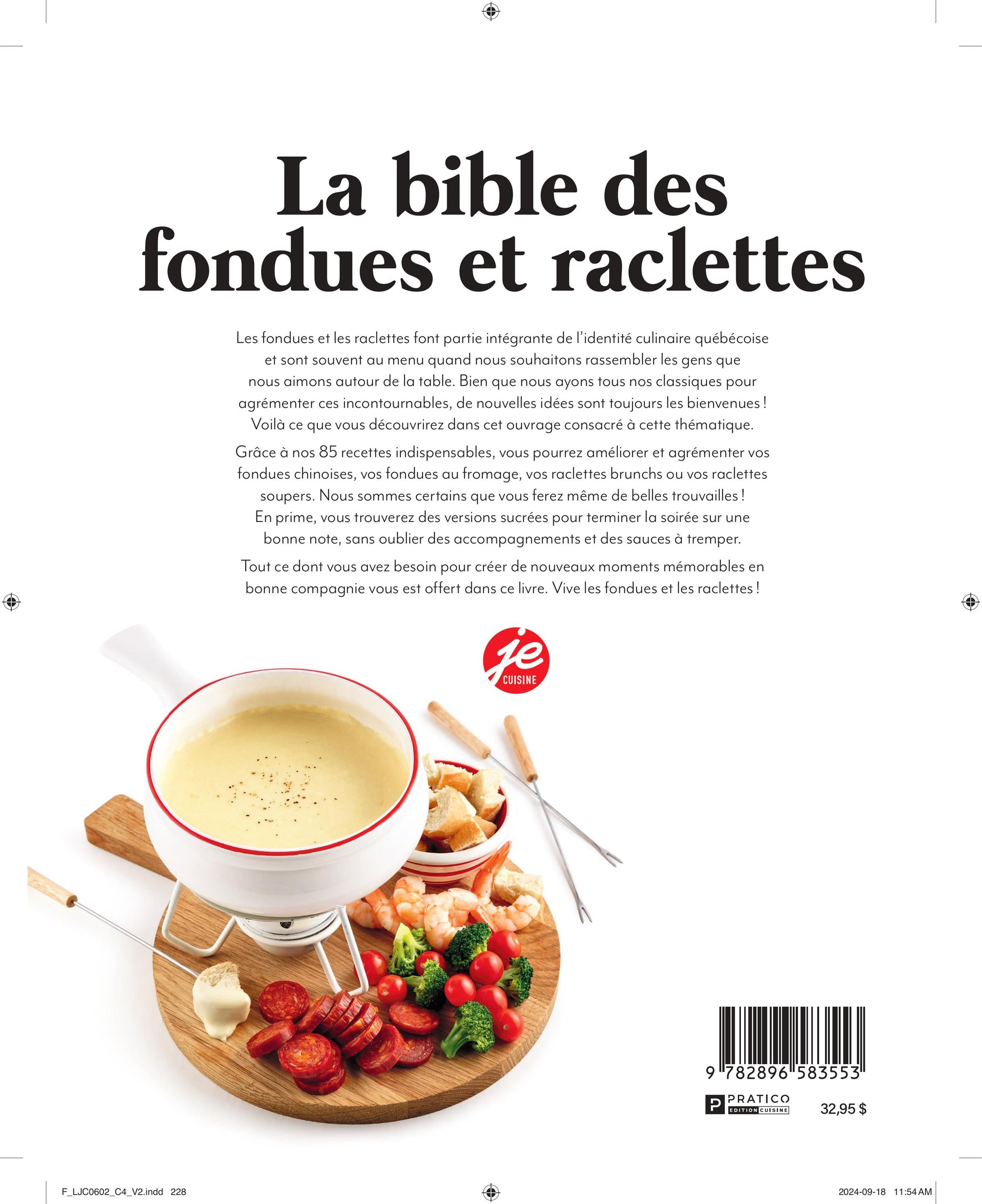 La bible des fondues et raclettes    - Pratico Ed. - Livre de cuisine -  - La Guilde Culinaire