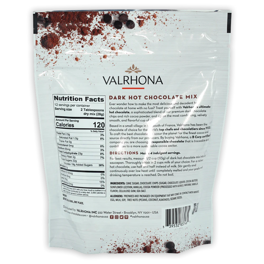 Dark Hot Chocolate mix, Valrhona    - Valrhona - Chocolat -  - La Guilde Culinaire